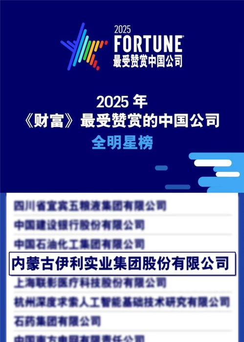 商業與社會價值并重 伊利榮登《財富》最受贊賞的中國公司榜單